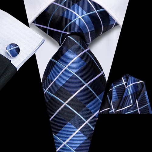 Herren Krawatte Klassisch Hochzeit Krawatte und Einstecktuch Manschettenknöpfe Set Paisley - Bild 162 von 253