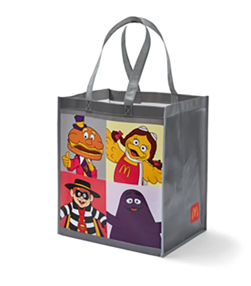 McDonald's McDonaldland большой ламинированный персонаж квадраты сумка с короткими ручками - новый - Изображение 2 из 2