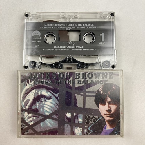Jackson Browne Lives In The Balance Audio Cassette Tape Elektra 1986