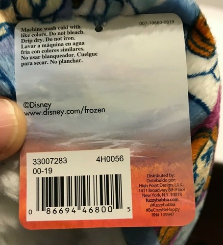 Disney Frozen II Elsa Olaf Anna Believe in The Journey Fuzzy Hausschuhe M/Lg 13-4 - Bild 4 von 4