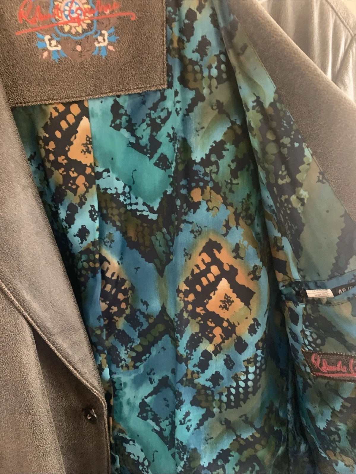 Robert Graham Brown Leather Blazer Sport Coat Jacket Size 46/56 EXCELLENT EUC - product detail image 5