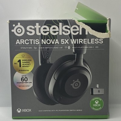 SteelSeries Arctis Nova 5X Wireless Xbox/PC Headset Bluetooth USB-C Mic Black