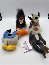 Vintage DISNEY Store LION KING 8" Mini Bean Bag Set of 4 Plush