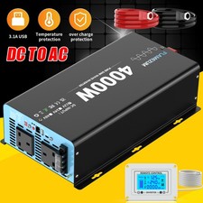 4000W 8000W Pure Sine Wave Power Inverter 12V to 240V Converter Camping Remote