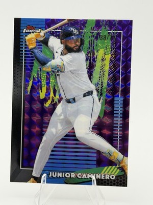 JUNIOR CAMINERO 2026 TOPPS FINEST COMMON #47 PURPLE X-Factor 38/75 Rays