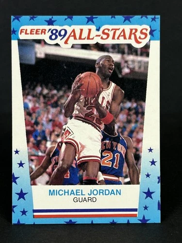 MICHAEL JORDAN 1989-90 Fleer All-Stars Stickers #3 - EX/NM Chicago Bulls
