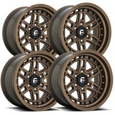 Set Of 4 Fuel D669 Nitro 6 17x9 6x5.5 1mm Bronze Wheels Rims 17 Inch