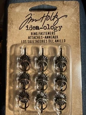 Advantus Idea-Ology Ring Fasteners .25" 9/Pkg-Antique Nickel, Brass & Copper