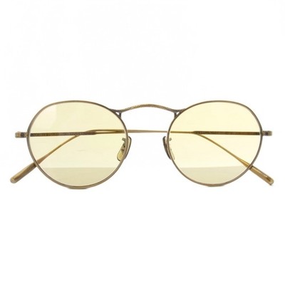 Oliver Peoples M-4 Sun Gold Sunglasses All Over Pattern 49 20-145 Yellow /Tk Lad