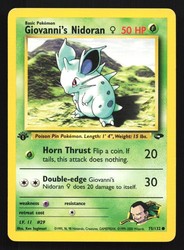 Giovanni's Nidoran F 75/132 Gym Challenge 1st Edition