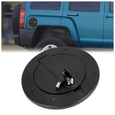 HECASA Locking Gas Cap Cover for 2003-2010 Hummer H3 H3T Fuel Filler Door Alu...