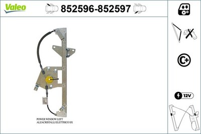 VALEO Fensterheber 852596 für SAAB E50 YS3F E79 D79 D75 3X YS3 BioPower TiD TTiD