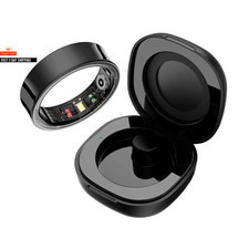 R09 Smart Ring Herren Damen mit Ladecase, Herzfrequenz Blutsauerstoff, Hauttempera