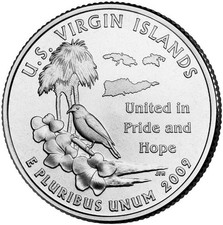 Stati Uniti USA quarter dollar 1/4 $ Stati Federali U.S. VIRGIN ISLANDS 2009