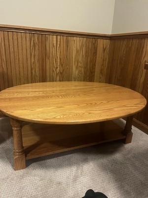 Pennsylvania House Oval Drop Leaf Coffee Table Light Wood Solid Wood Indoor