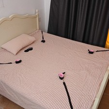Furry Soft Bed Restraint Set Handcuff Ankle Cuffs Couple Slave Game Bondage BDSM