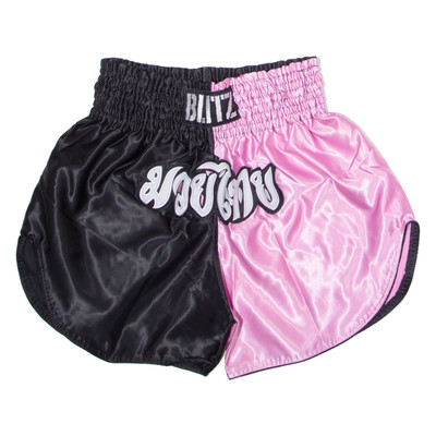 BLITZ Martial Arts Sportshorts Pink Colourblock Satin Polyester L W28