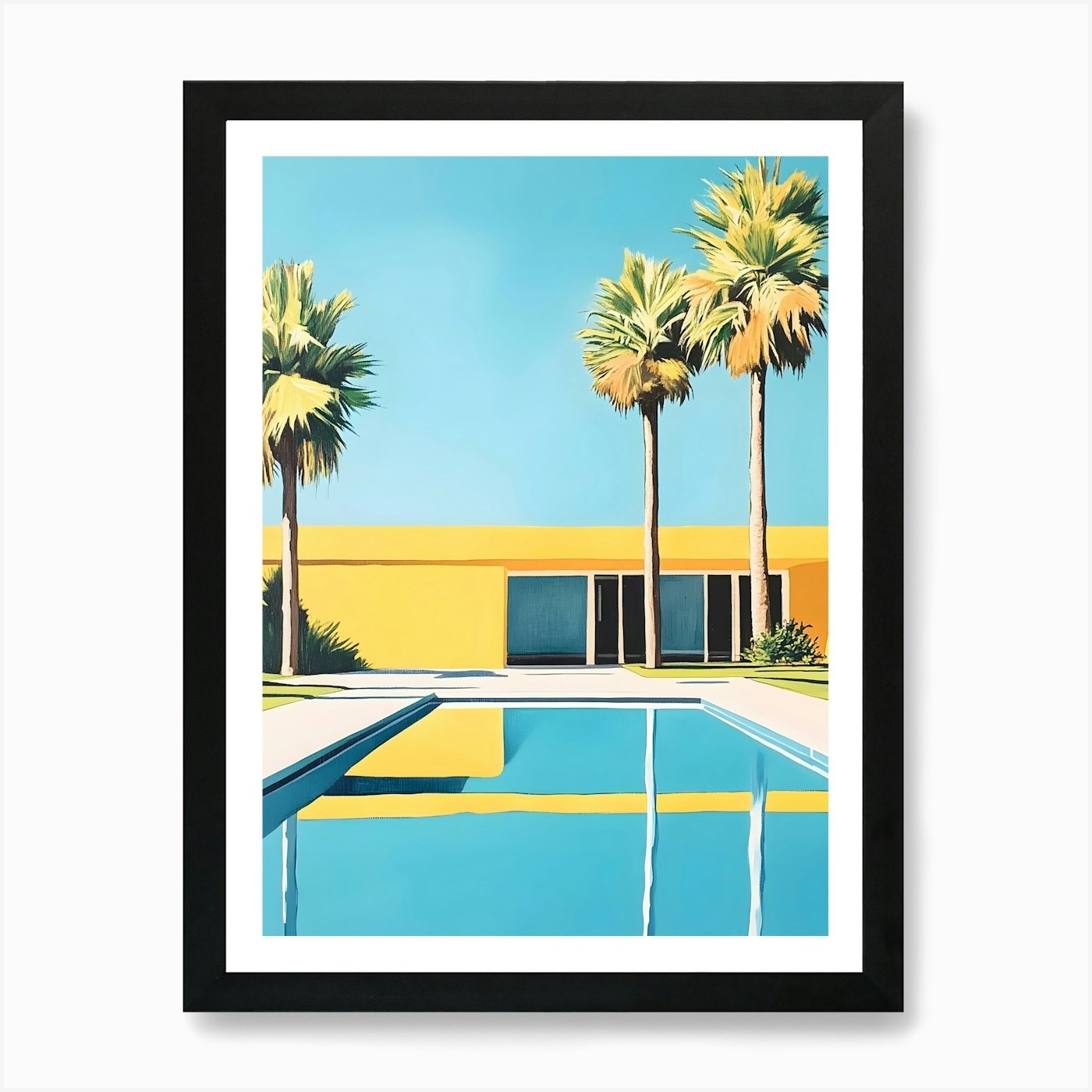 Palm Trees Framed Art Print Wall Decor Canvas Poster Picture  