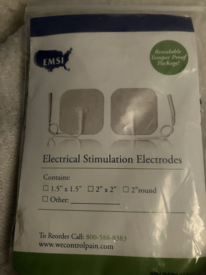 New Sealed 24 EMSI 1.5'' x 1.5'' Electrical tens Stimulation Electrodes  Free Ship