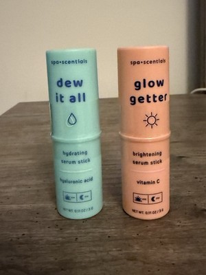 2 spa scentials Dew It All Hydrating + Brightening Serum Stick Set 0.11 oz