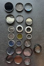 Lot Of Vintage Camera Lens Filters - Hoya, Kodak, More - Misc Sizes - Good