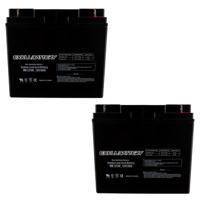 NEW 2pc 12V 18Ah SLA Battery EB12180IT For WKA12-18NBL, UB12180