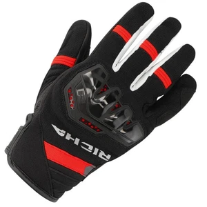 Richa Stradale Summer Gloves - Black/White/Red Motorcycle Motorbike