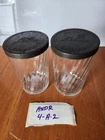 Lot of 2- Vintage Helme Glass Snuff Jars w/ Lid