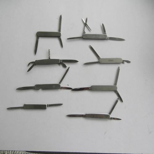Posten Sammlung 8 x vintage Taschenmesser Edelstahl tw. Werbemesser selten