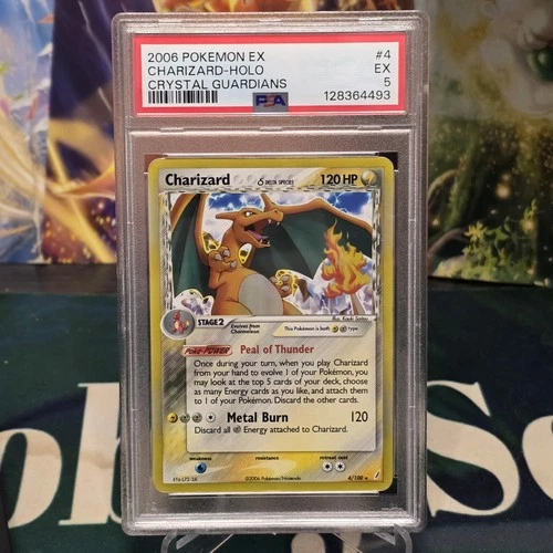 2006 Pokemon EX Charizard Holo Crystal Guardians PSA 5