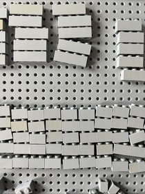 Lego Light Bluish Gray Brick 1x12 1x10 1x6 1x4 1x3 1x2 1x1 Sun Patina&rsquo;d 200pcs