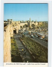 Postcard The Old City wall Jaffa Gate and the Citadel Jerusalem Israel