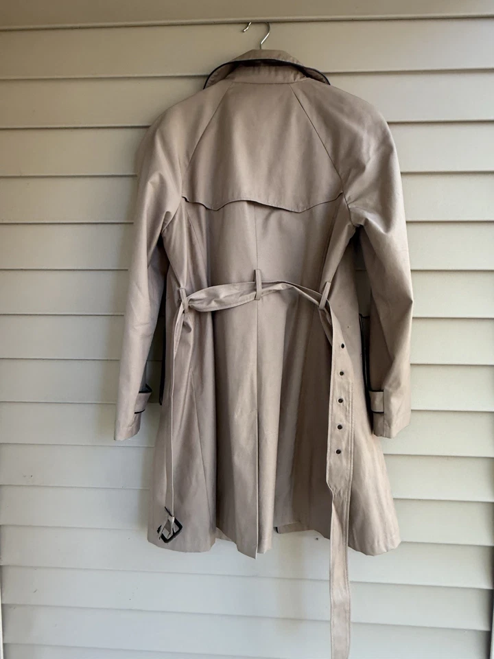 Ralph Lauren Women's Hooded Single Breasted Trench Coat Size L Beige - Image 2 of 4