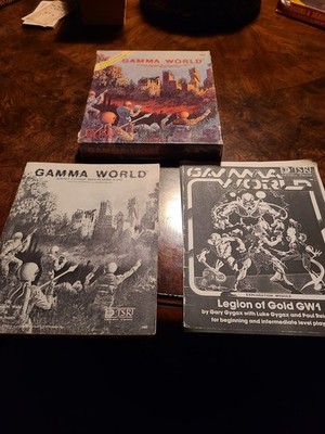 TSR GAMMA WORLD 1st Edition 3rd Printing Box Set 1981, Gygax D&D RPG Etc