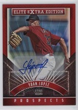 2015 Panini Elite Extra Edition Prospects Auto Yoan Lopez #90 Auto 0b3