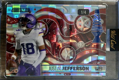 2026 Wild Card Alumination Groovy Mojo Justin Jefferson 1/4  First Print Bookend