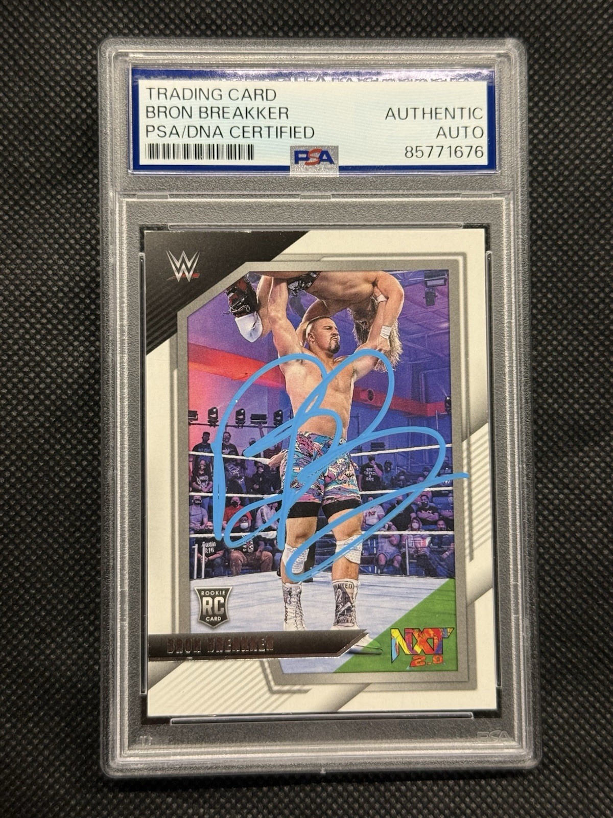 Bron Breakker Signed 2022 Panini NXT 2.0 #25  RC view 3