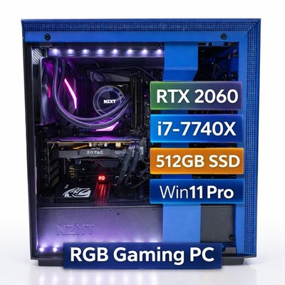   Gaming PC RTX 2060 6GB | i7-7740X | 512GB SSD | NZXT Kraken | ROG X299   #G2