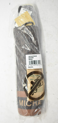 Michael Kors Automatic Open Travel Umbrella Signature Logo Print Brown NWT