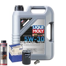 Motoröl 5W30 LIQUI MOLY 5L+MAHLE Ölfilter+Spülung+Ölablassschraube
