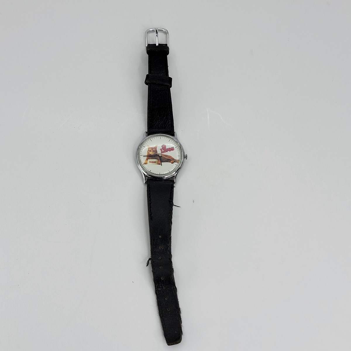 Vintage 9 Lives Morris the Cat Watch Works! pet food working View 2