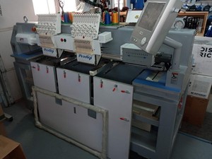 2 head Prodigi commercial embroidery machine - Used