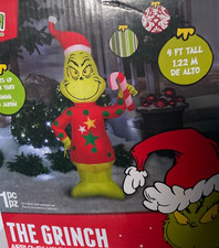 Gemmy 4 ft. LED Grinch Ugly Sweater Airblown Christmas Inflatable Dr Seuss