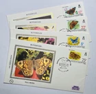 Guernsey 1981 BUTTERFLIES First Day Cover Stamps & Envelopes FDC 4pcs Set Lot