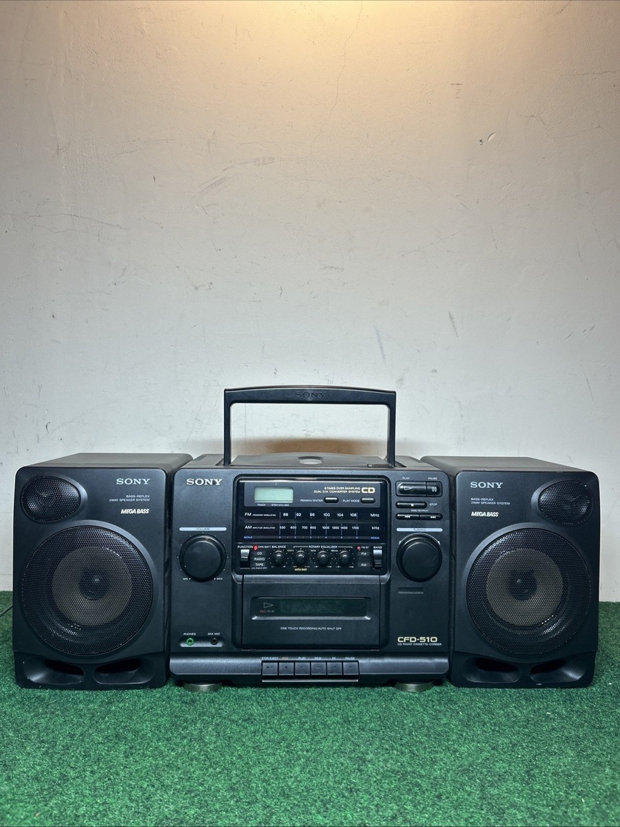 SONY CFD-510 Cassette/Tape AM/FM CD Player Radio Boombox Portable