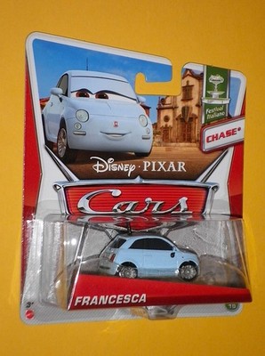 DISNEY PIXAR CARS CHASE FRANCESCA 2015 (Fiat Nuova 500) unbespielt in Top OVP