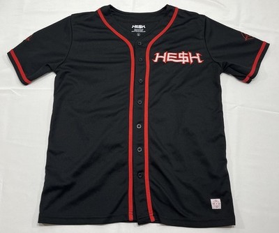HE$H Burner Posse Baseball Jersey Hesh Rap Hip Hop Black Adult Mens Large HESH