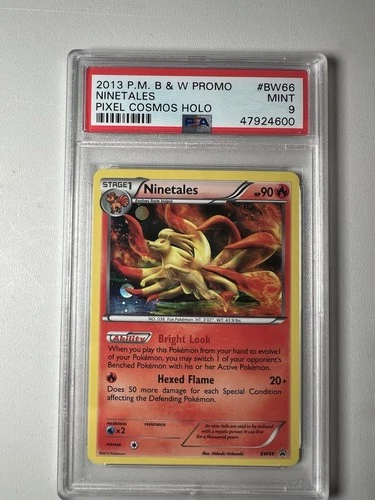 Ninetales Pixel Cosmos Holo Promo B&W PSA 9 Low Pop Pokemon BW66