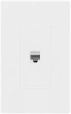 Port Screwless Wall Plate with CAT6 RJ45 Keystone Jack Module
