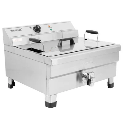 Profi Edelstahl Gastronomie Imbiss Elekto Friteuse Fritteuse Fritöse 20L - Bild 1 von 4